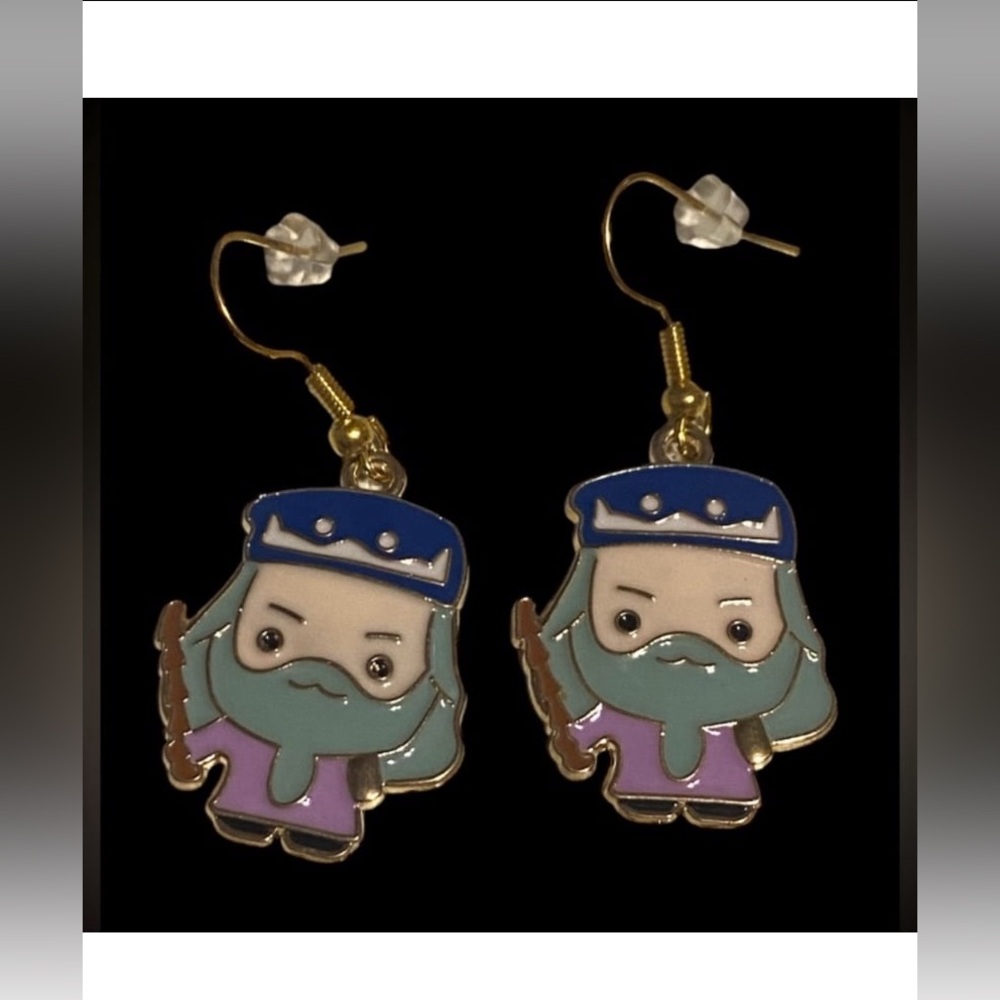 Wizard Costume Enamel Pierced Earrings #9193